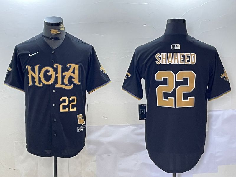Men New Orleans Saints #22 Shaheed Black Joint Name 2024 Nike Limited NFL Jersey style 2->indianapolis colts->NFL Jersey
